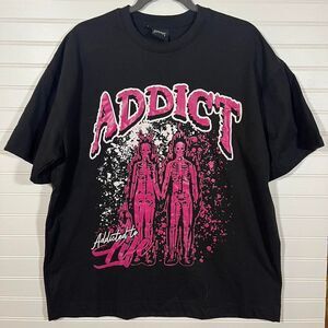 Addict‎ - Addicted to Life Graphic Tee - Size Large